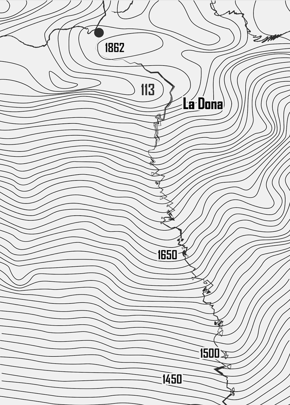 Mappa sentiero 113 e La Dona
